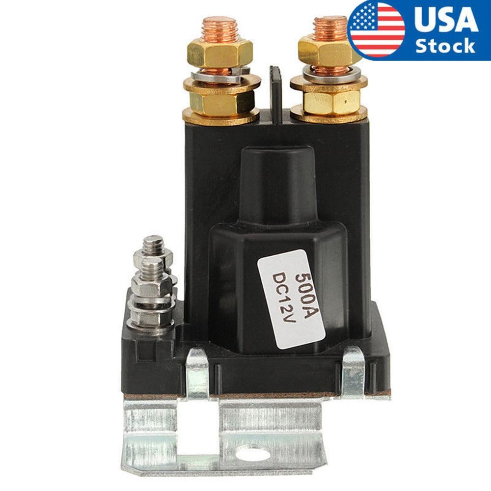 12V 500A Dual Battery Isolator Relay Start Cut Off Power Switch Controller New Q