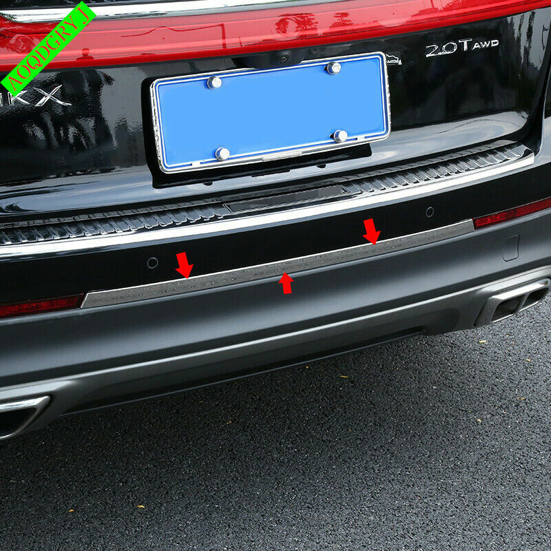 for Lincoln MKX 2015 2016-2018 Chrome Steel Rear Bumper Molding Cover Trim Strip