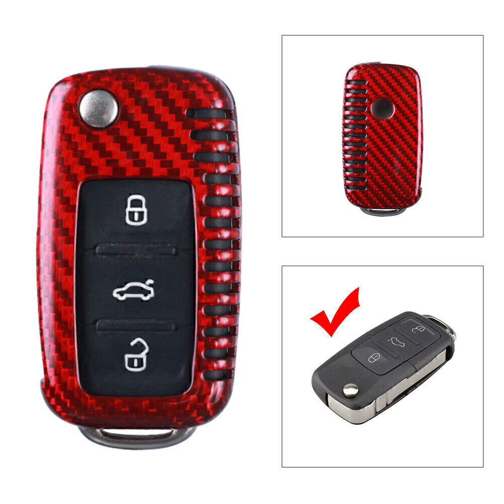 Remote control key shell protective cover suitable for Volkswagen for Golf GTI R32 for Jetta Polo Carbon Fiber