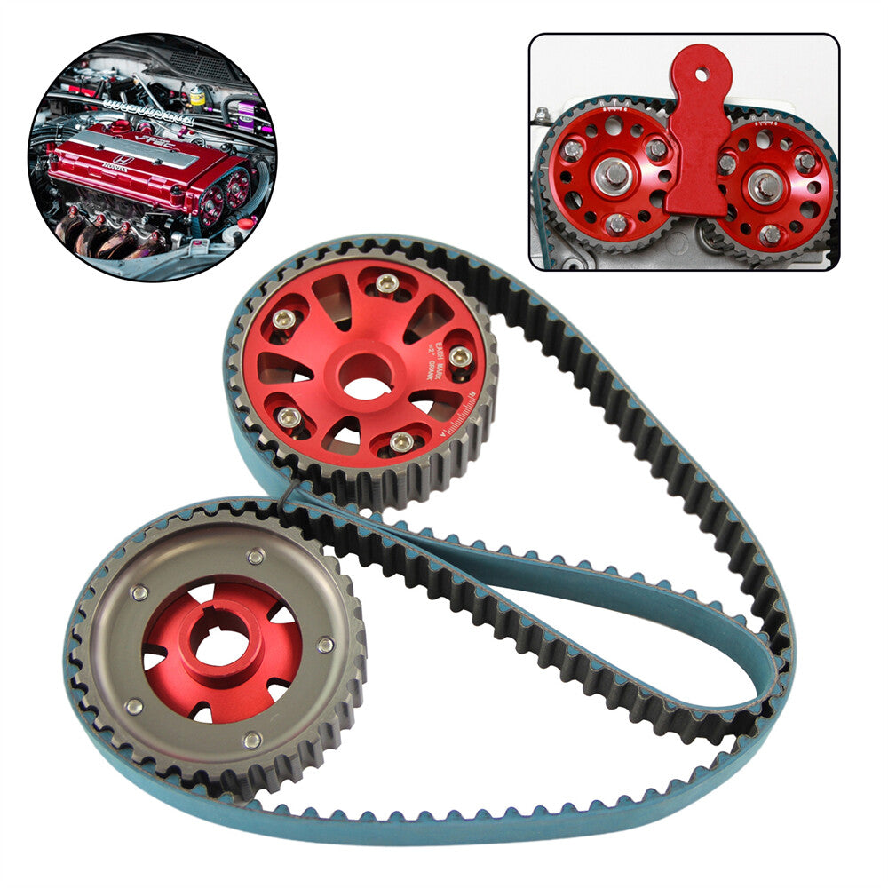 Timing Belt + Cam Gear for Honda for Civic Si 99-00 Del Sol 94-97 B16 B16A B16A2 Red
