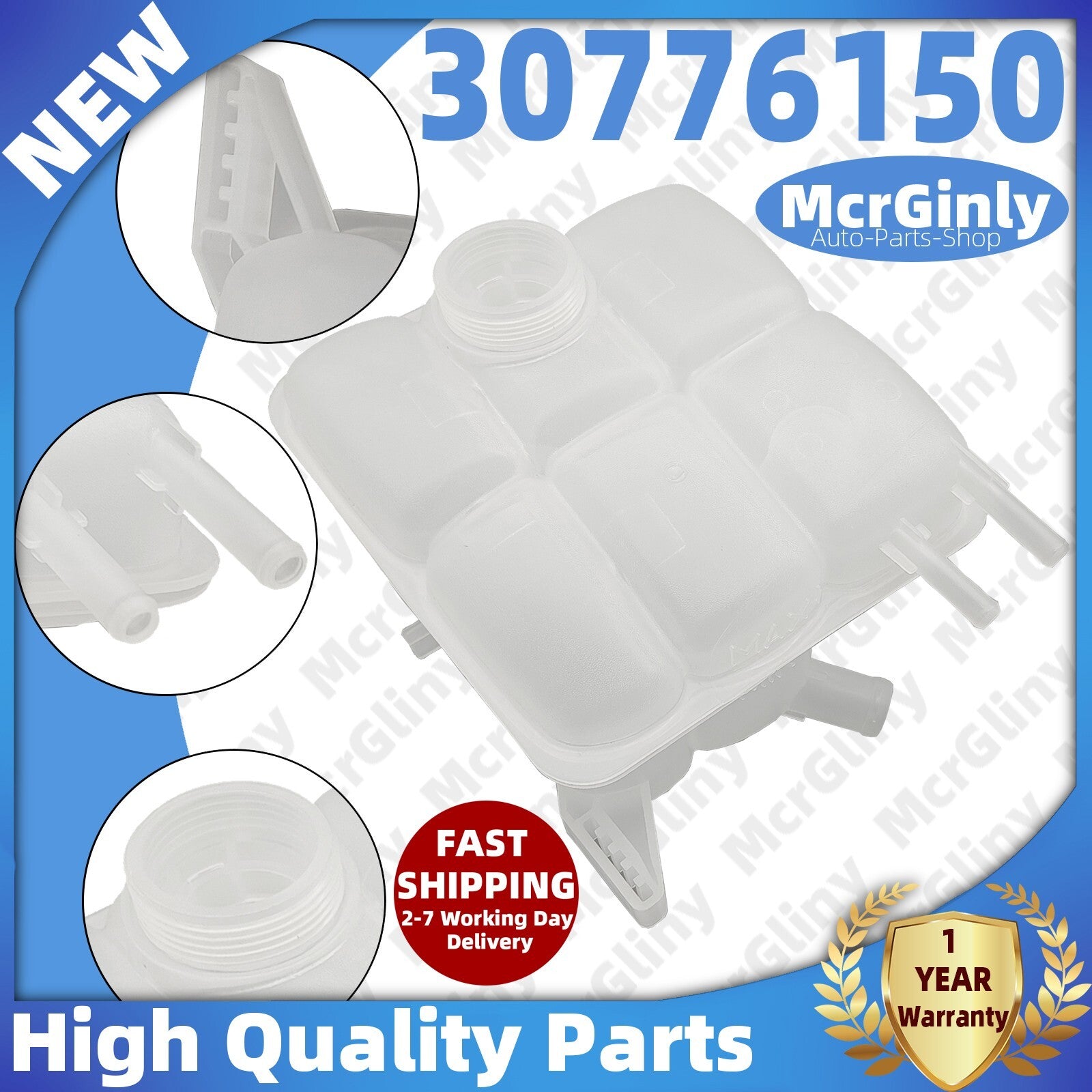 Diesel coolant reservoir overflow tank suitable for Volvo V50 S40 C70 C30 D4204T 30776150- n