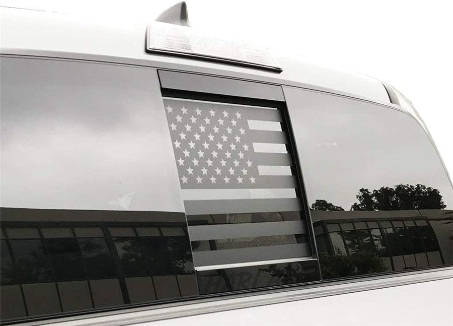 American Flag Rear Window Decal Sticker for Toyota Tacoma 2016-2022 Black Q