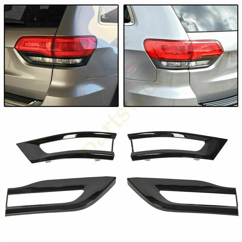 Gloss Black Taillight Trim Bezel Kit for Jeep Grand Cherokee 2014, 2015, 2016, 2017 - 2020 n
