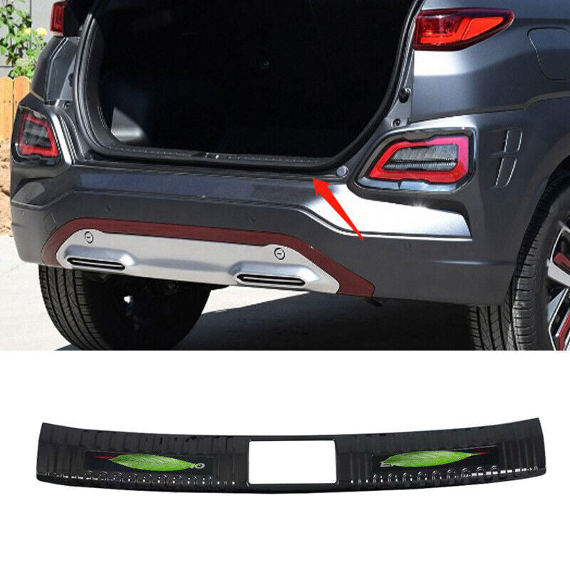 Inner Rear Bumper Protector Guard Black Steel for Hyundai Encino Kona 2018-2021 n