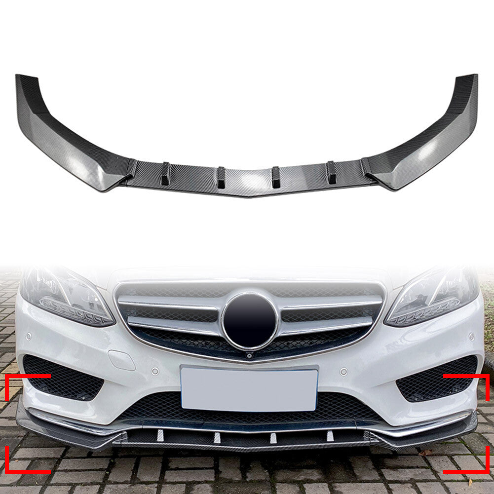 Front Bumper Lip Spoiler Kit for Mercedes-Benz E Class W212 E200 E220 13-15 14