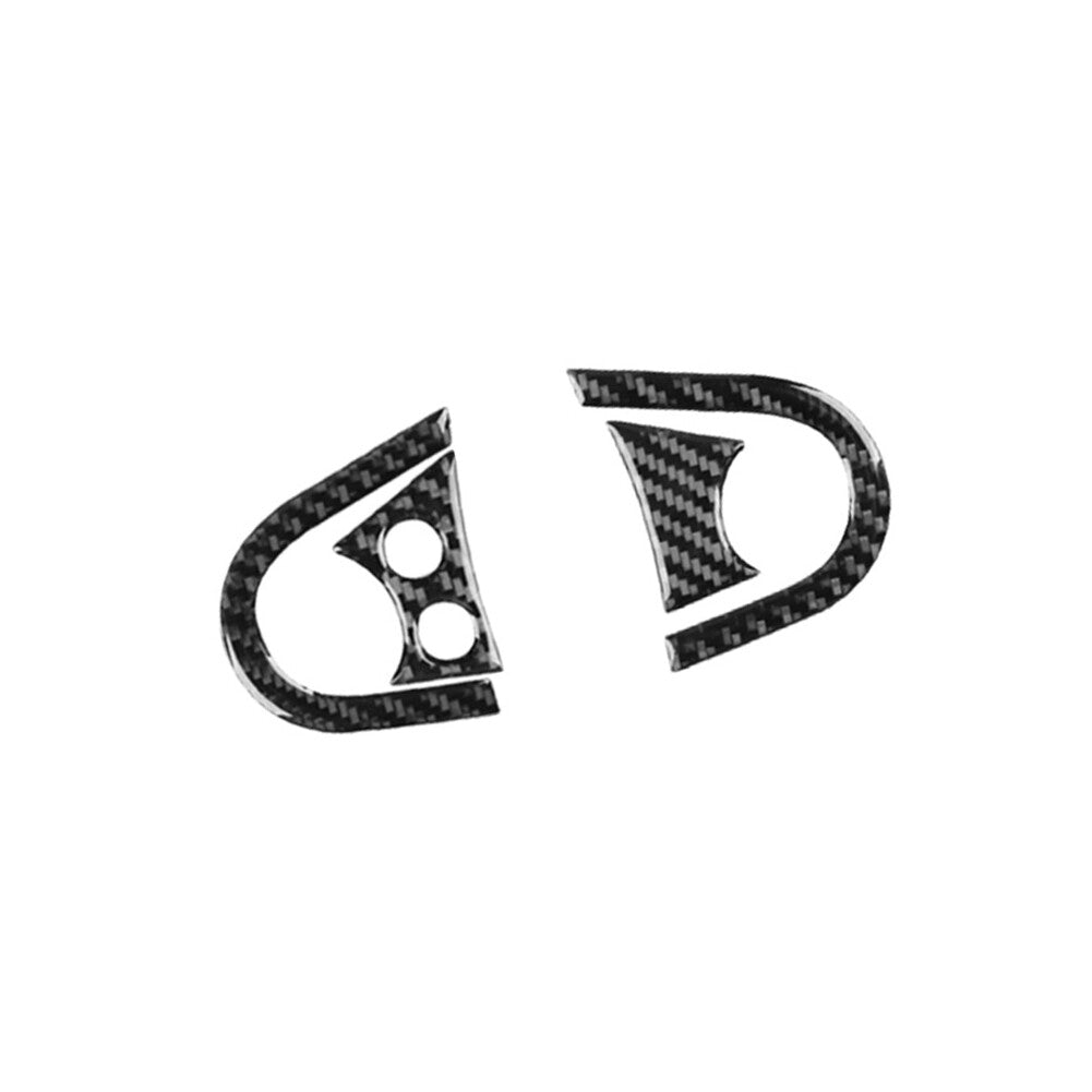 4X Carbon Fiber Steering Wheel Accent Trim for BMW for MINI Cooper 2007-2010