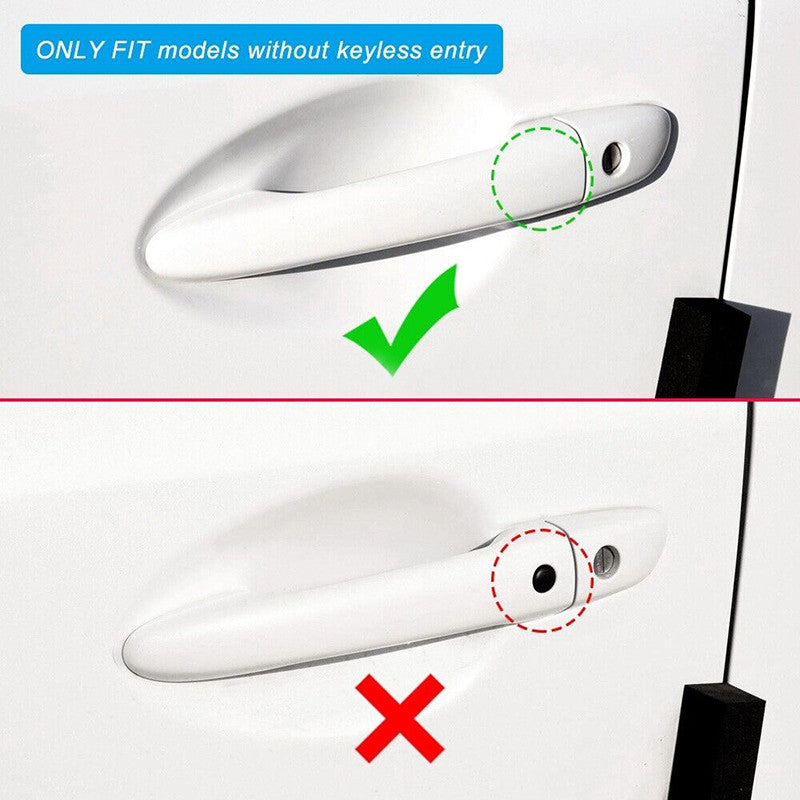 8P Carbon Fiber Style Exterior Door Handle Cover Trim Fit for Mazda 3 CX-3 16-21