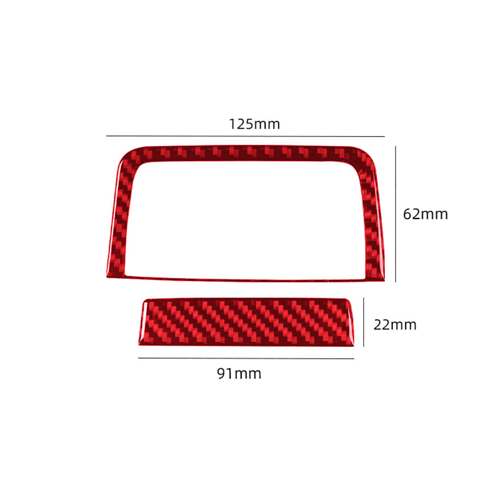 for Ford F-150 FX4 04-08 Center Console Storage Box Switch Trim Red Carbon Fiber