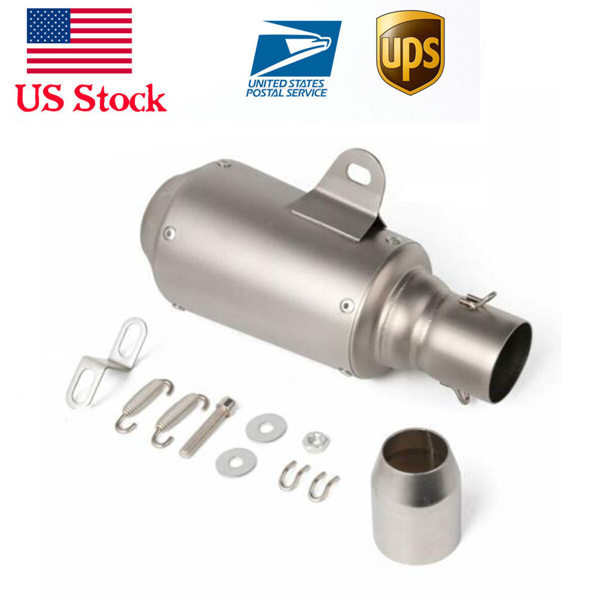 New 38-51mm Universal Motorcycle Short Exhaust Muffler Pipe Slip On DB Killer