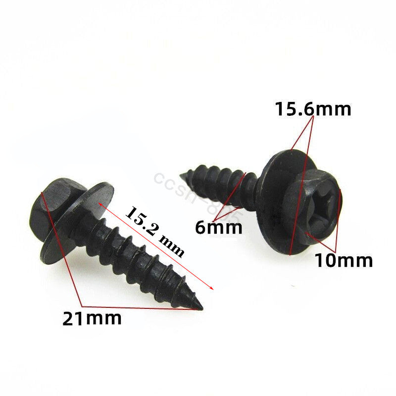 10 Pcs Car Bumper Cover Splash Shield Mud Guard Screw Bolt for Toyota for Lexus Q