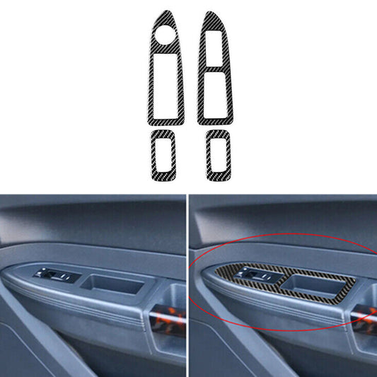 4Pcs Carbon Fiber Steering Wheel Kit Cover Trim For Supra 2019-2022 v