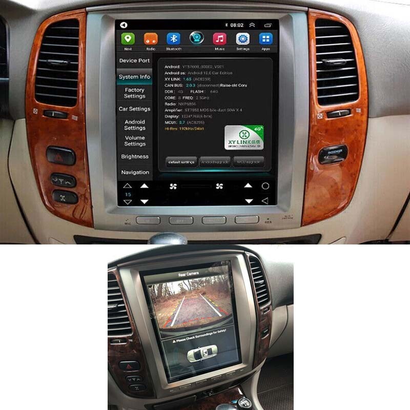 GPS Navigation Android for Toyota for Land Cruiser LC100 for Lexus LX470 Touchscreen