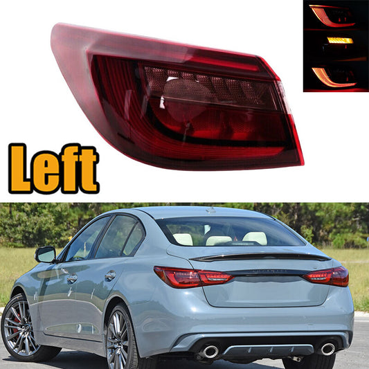 Left Outer LED Tail Light Rear Brake Light for Infiniti Q50 Q50L 2018-2021