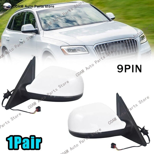 Lef&Rightt White Side Mirror Components for Audi Q5 2009 - 2015 Q