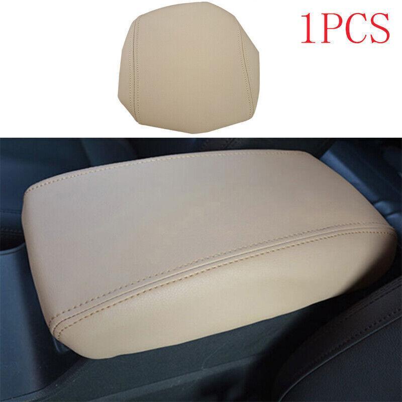 Beige leather center console armrest cover trim for the modern for Tucson 2016 - 18