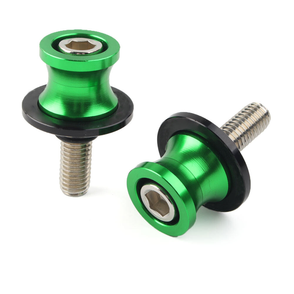 CNC Schwingenspulen Slider Stand Schrauben 10MM f¨¹r for KAWASAKI ZX6R 1998-2011 Gr¨¹n