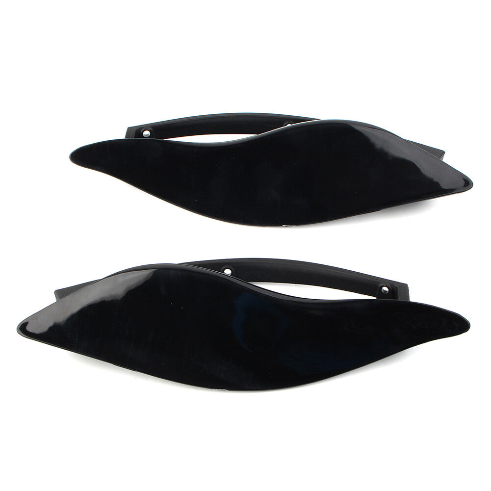 2x Black Adjustable Fairing Air Deflectors for Harley Batwing Street Glide