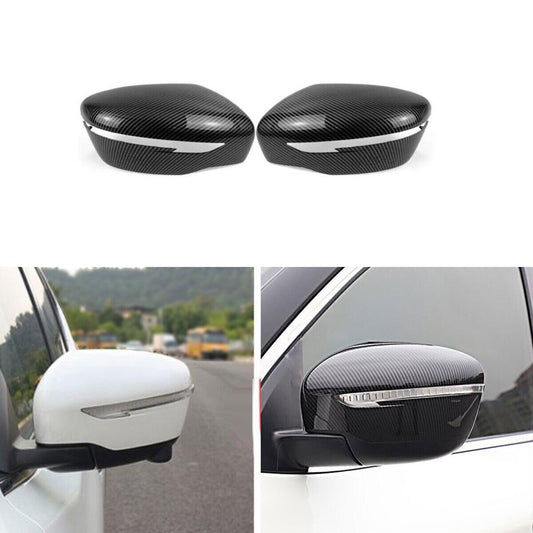 for Nissan Murano 2015-2024 Carbon fiber Look Side Rearview Mirror Cover Trim 2X