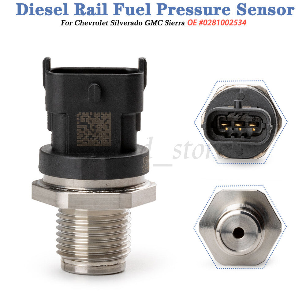 Diesel fuel high-pressure sensor suitable for GMC for Sierra Diesel 6.6L 2004-2005- v