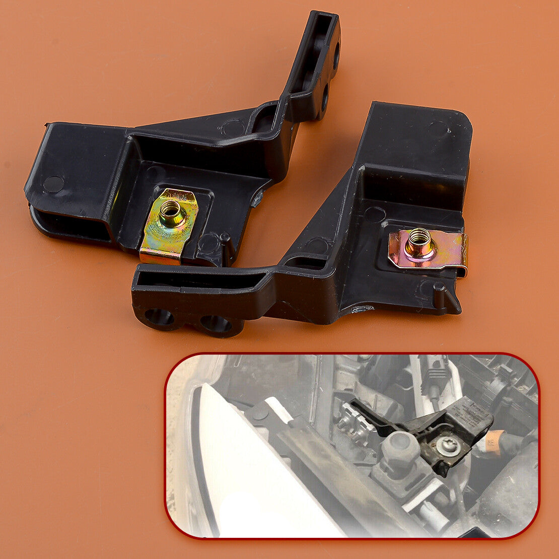 Headlight Headlamp Bracket Left & Right Pair Fit for Fusion for Lincoln MKZ v