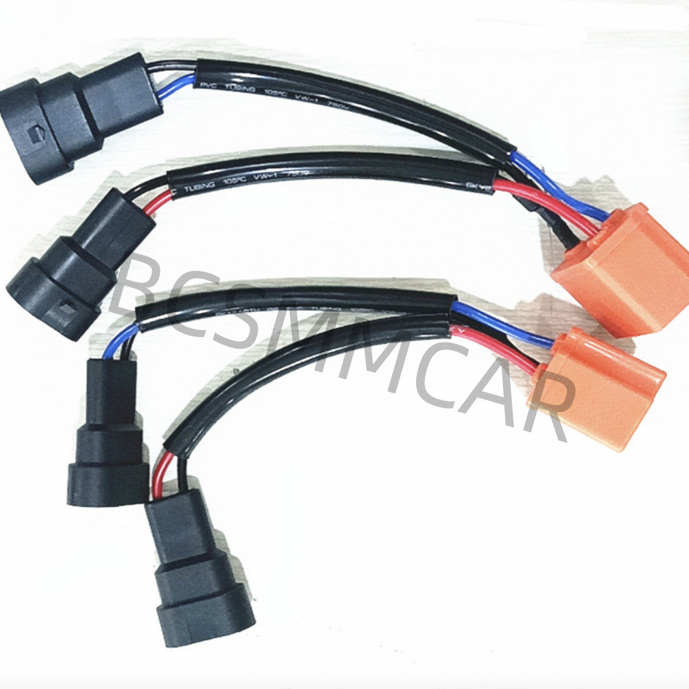 Pair 9005 9006 To H4 Headlight Connector Wiring Harness Adapter Sockets Plug