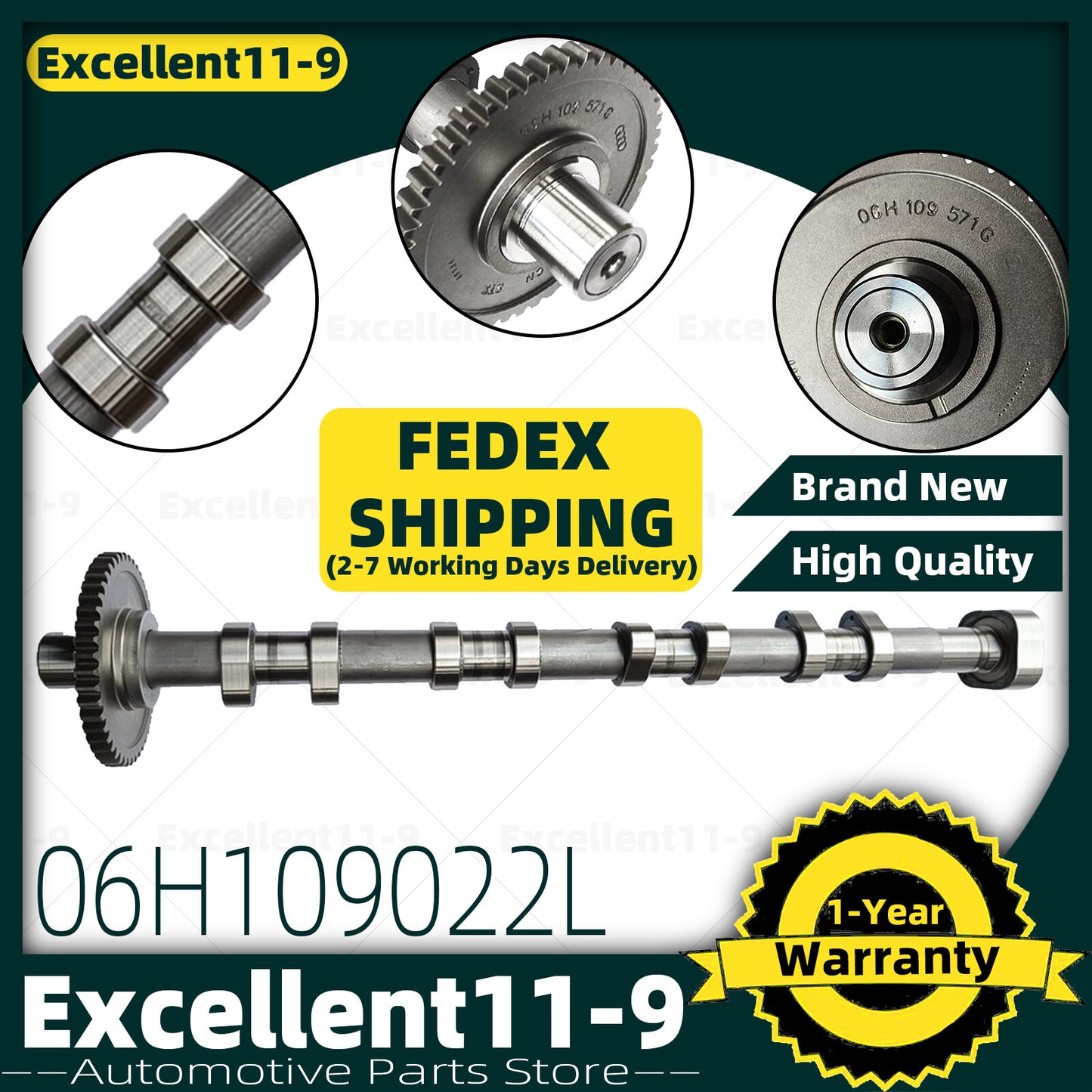 1.8T exhaust camshaft 06H109022L, suitable for Passat CC, for Golf , for Audi A3, A4, A5, TT. n