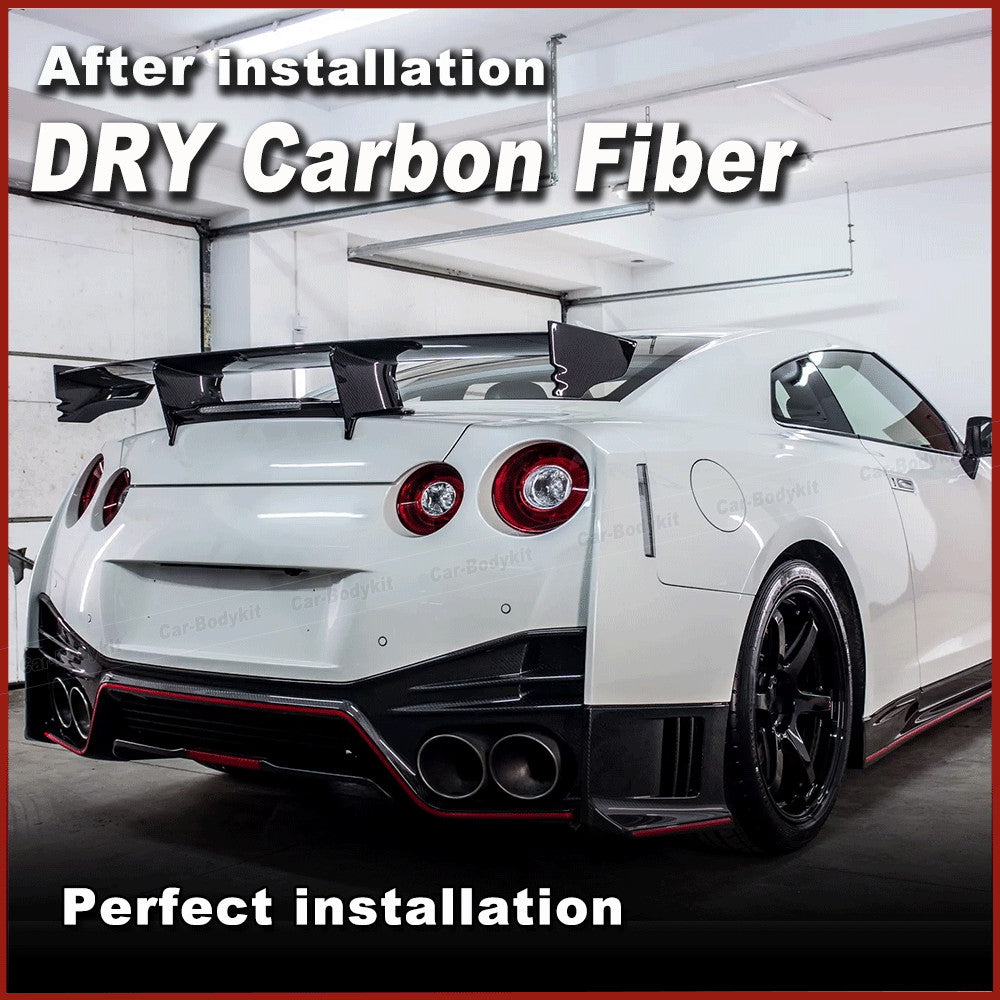 for Nissan GTR R35 GT-R 2009-2020 DRY Carbon Rear Trunk Spoiler Boot Wing