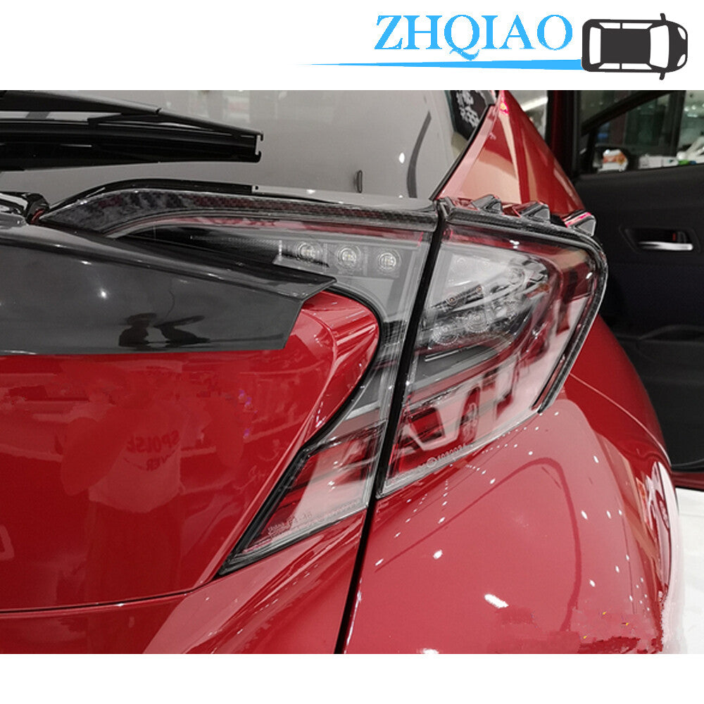 Carbon Fiber Rear Tail Light Lamp Cover Trim Fits for Toyota C-HR CHR 2016-2020