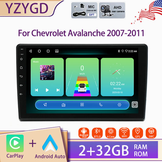 10 Carplay for Chevrolet Avalanche 2007-2011 Android Car Stereo Radio BT Screen