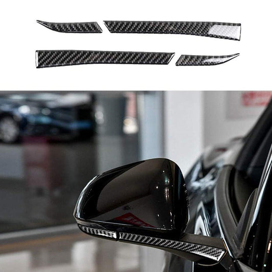 4PCS Carbon Fiber Side Mirror Cover Trim Sticker Fit  for ford  for Mustang 2015-2018