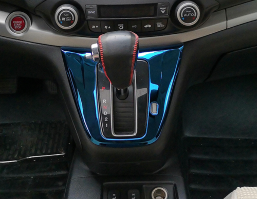 Blue Titanium Central Console Gear Shift Panel Trim for Honda CR-V CRV 2012-2016