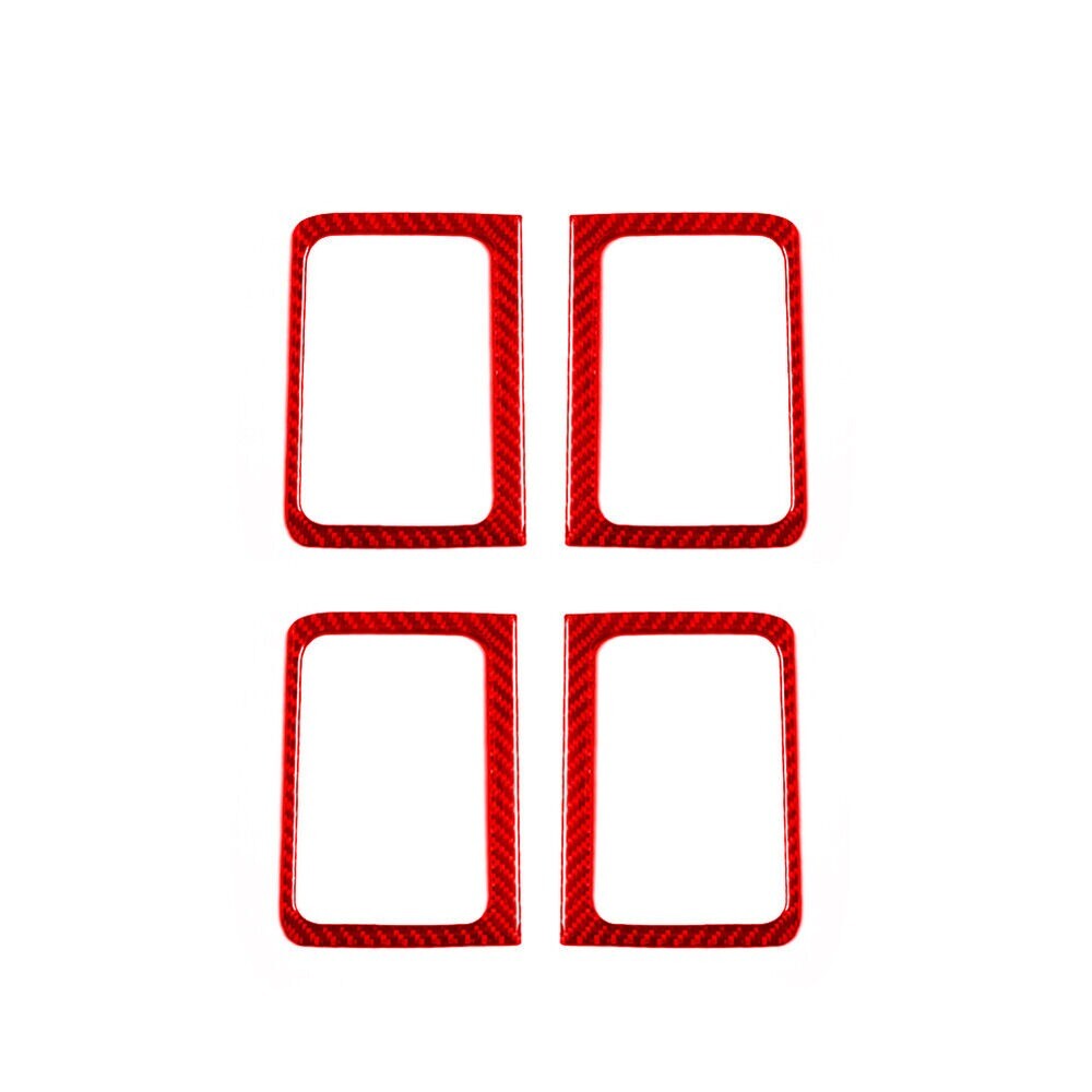 4Pcs Red Carbon Fiber Door handle Cover Trim for Dodge for RAM 1500 2009-2012 New n