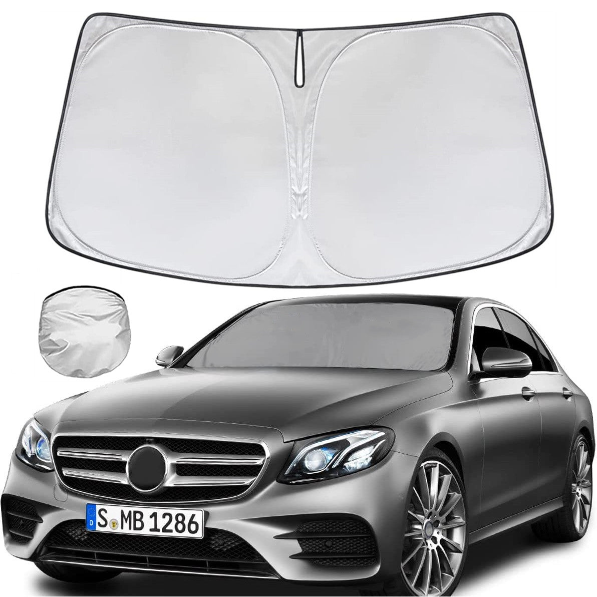 For 16-24 for Mercedes Benz E350 E450 Car Windshield Sun Shade Front UV Block Cover