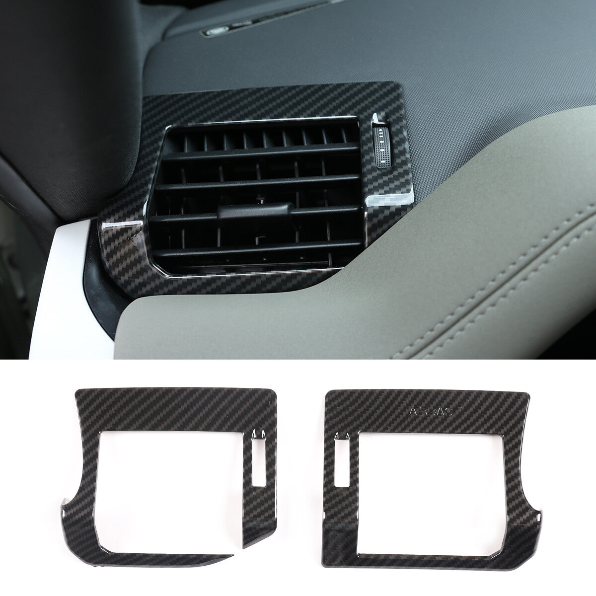 Carbon Look 2X Socket Ventilation Control Panel AC L&R Air for Land Rover for Defender 2020 - 2023 n