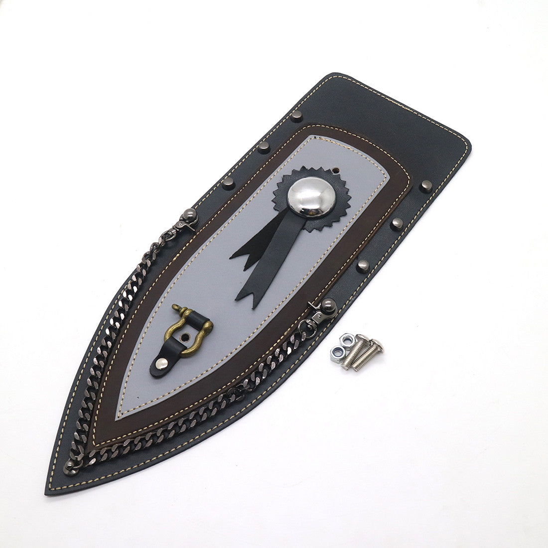 New PU Leather Rear Plain Fender Bib Cover for Harley Sportster XL883 Solo for Seat Q