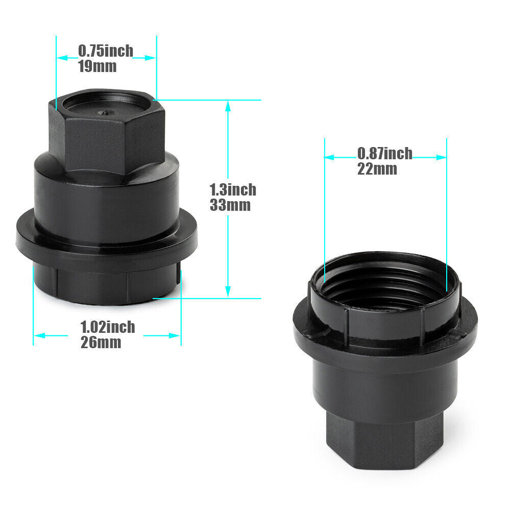 5X Black Lug Nut Covers Cap 15661036 for Chevrolet S10 Blazer for Gmc Jimmy Sonoma Q