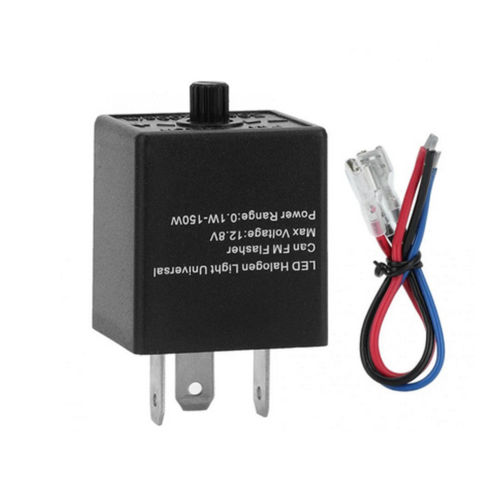 3Pin LED Flasher Relay Turn Signal Adjustable LED Lights Flashing Relay Switch