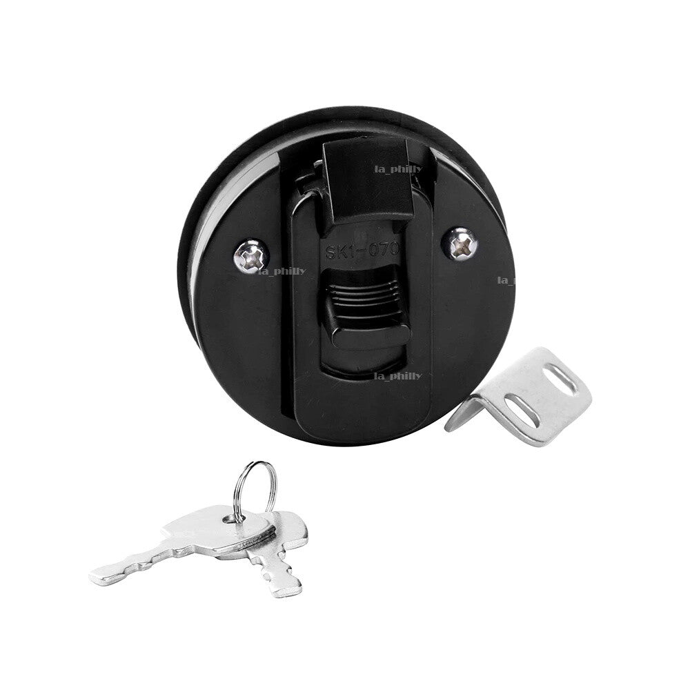 For M1-43 RV Marine Boat Slam Latch Hatch Round Pull W Lock 1/2Door Deck Q