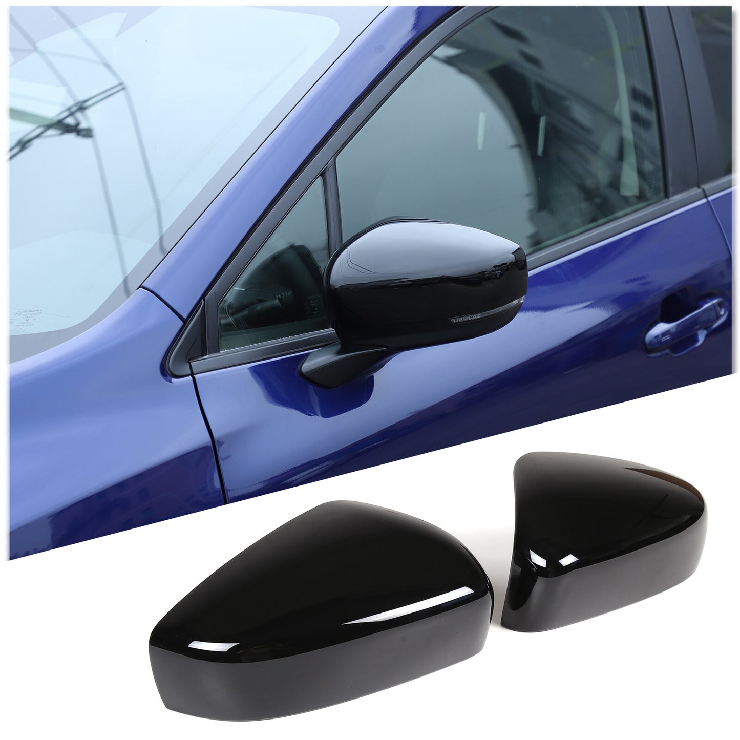Glossy black car side mirror caps for Subaru Crosstrek 22-24 n