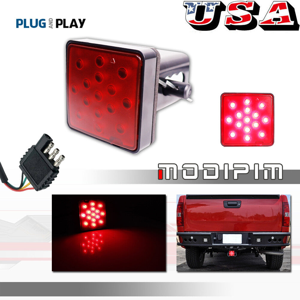 LED Running/Brake/Reverse Tow Light for Truck Trailer 2 Inch Receiver - v