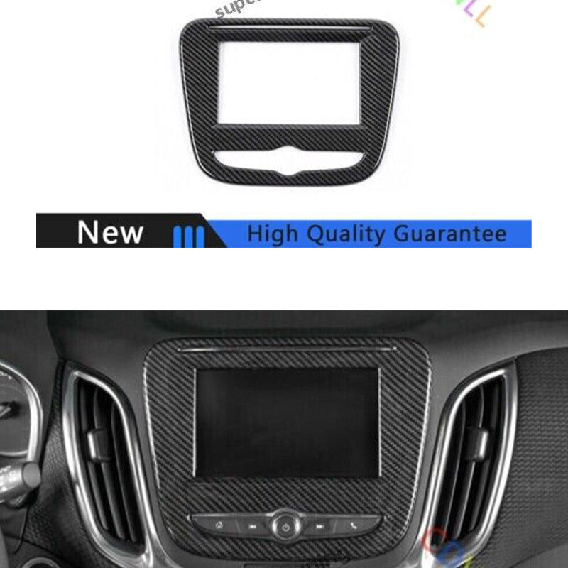 for Chevrolet Equinox 18-2021 Carbon Fiber Central Console Navigation Frame Trim