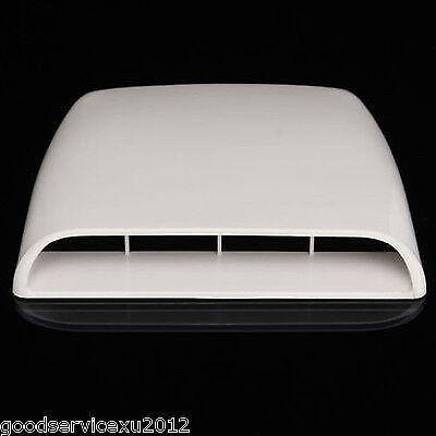 3D White Car Airflow Intake Spoon Ventilation Cap Decal - n