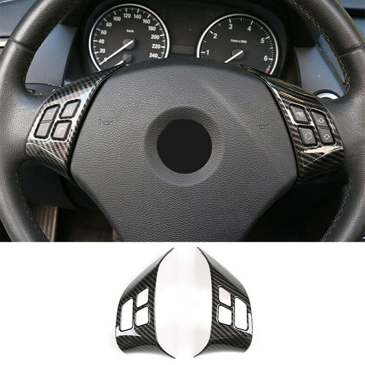 Carbon Fiber Steering Wheel Button Cover for BMW 3 Series E90 05-12 X1 E84 10-13