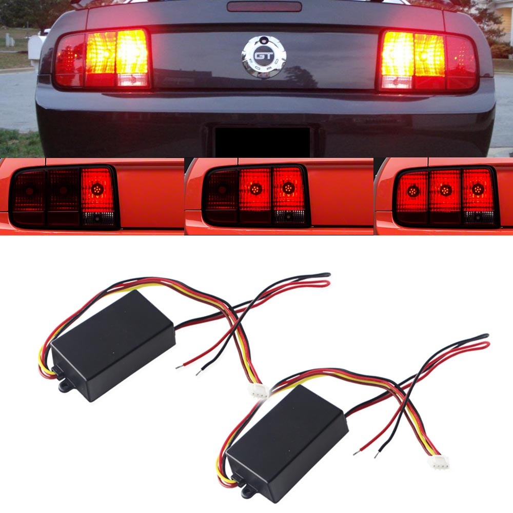 For turn signal lights 2 Universal module box with 3-step sequence chasing flasher - v