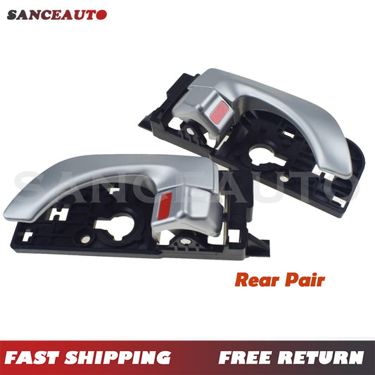 Rear left and right inner door handles are compatible with 2005-2008 for Hyundai Sonata 2.4L and 3.3L models. Brand new. v