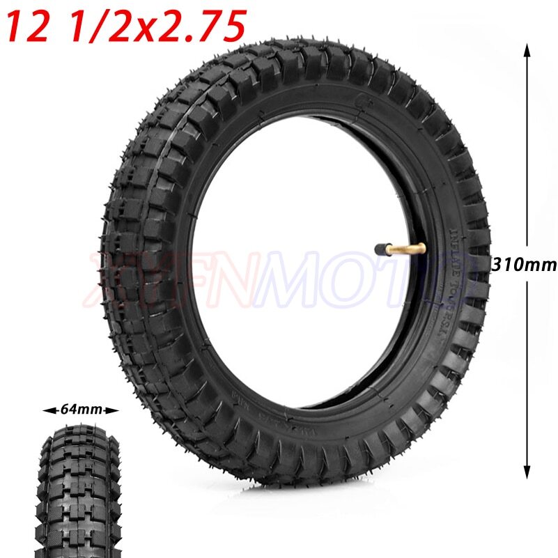12 1/2X2.75 Tire Wheel Inner Outer Tube for Razor MX350 Dirt Bike Off-Road Tyre