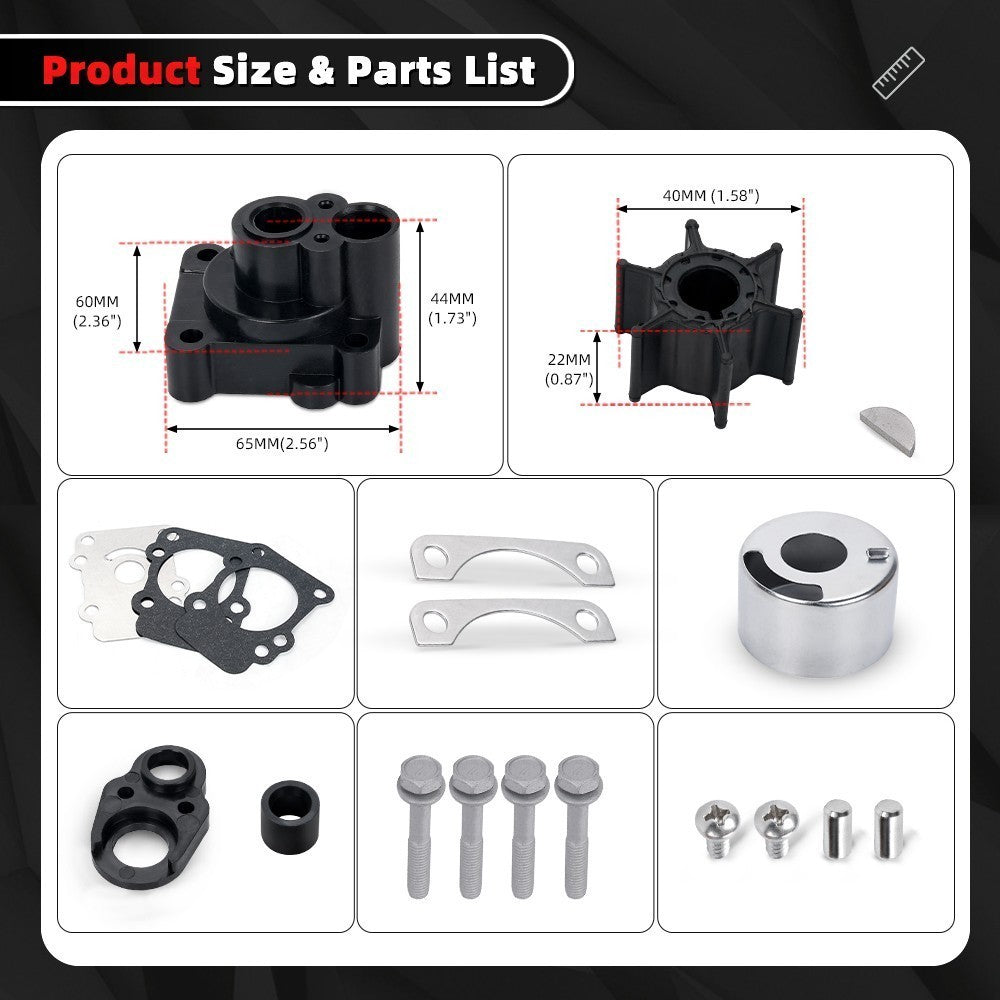 682-W0078-00-00 682-W0078-A1-00 Water Pump Impeller Kit for Yamaha 9.9 HP 15HP Q