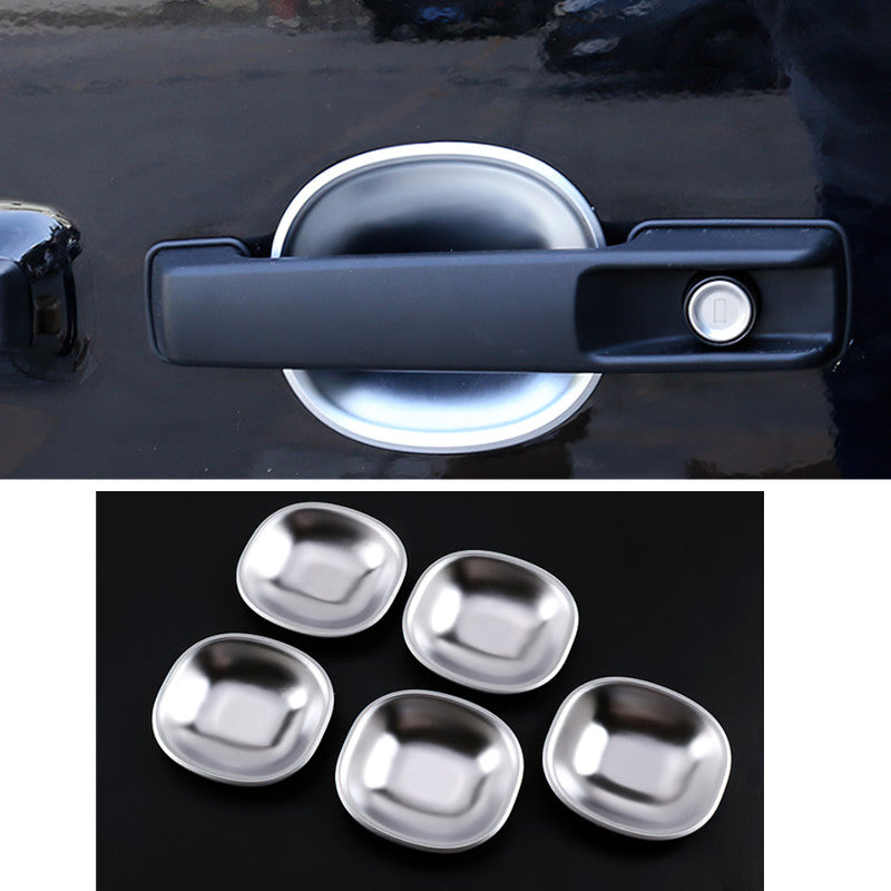 Suitable for G-Class 2019-2020, silver ABS exterior door handle cup cover trim. n
