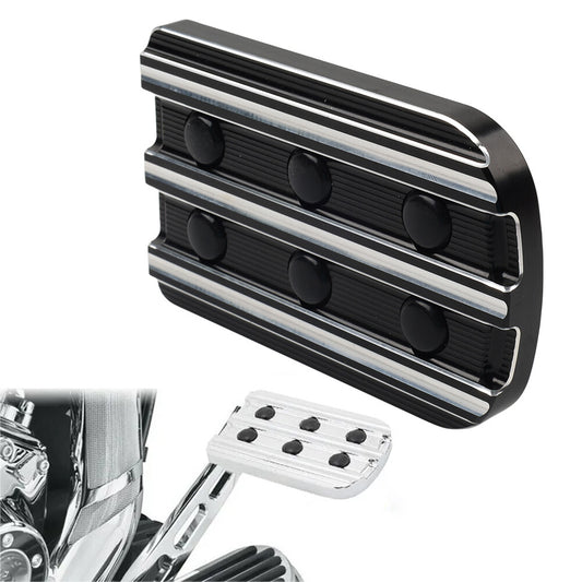 CNC Large Brake Pedal Pad Cover for Harley Touring Street Road Glide Softail FLD