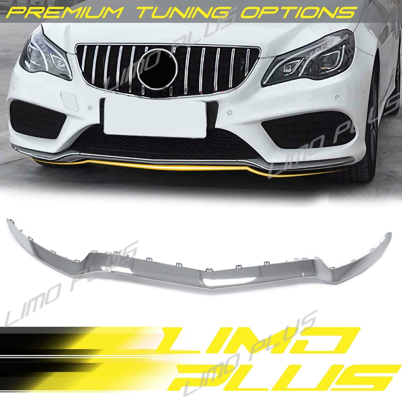 for CHRome front lip molding trim for Mercedes w207 C207 E400 E550 AMG Coupe 14-17- v